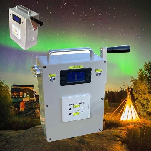 WHYYDSS Generador Manual de Emergencia de 30/150/500 W, generador de energía de Emergencia, generador de Emergencia para Exteriores, para emergencias por Huracanes, campamentos al Aire Libre,500W