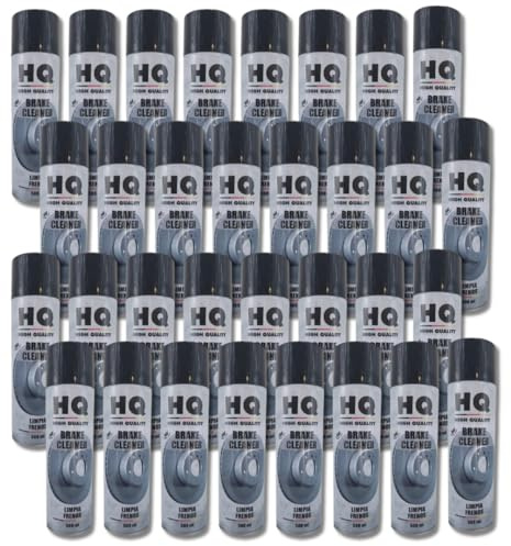 Limpia Frenos HQ 500 ml | Pack DE 24– Spray Limpiador de Frenos, Elimina Grasa, Aceite y Residuos en Frenos | 500 ml