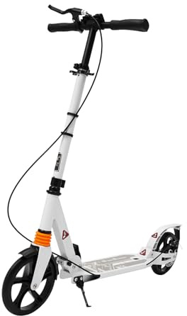 Patinete plegable para adultos, City Scooter, ajustable en altura, plegable, con freno de mano y freno, hasta 100 kg, para niños/adolescentes y adultos