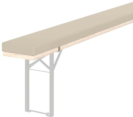 Genérico Cojines para Bancos De Cerveza 220x25 180x30 200x30, Cojin para Banco Exterior/Interiores, con Desenfundable Lavable Y Fondo Antideslizante para JardíN Terraza,C 13,200x40x3cm