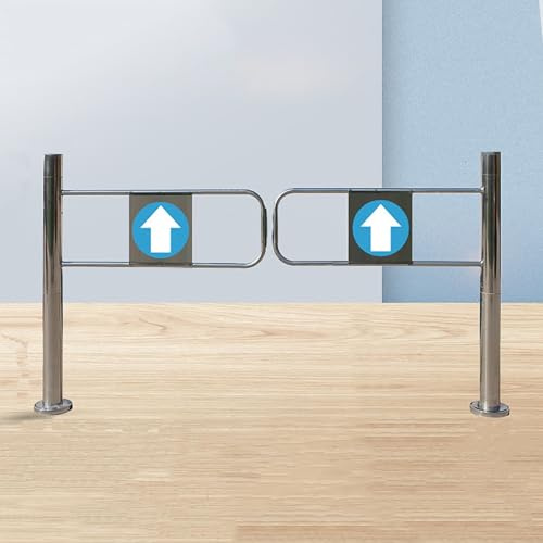 Cancello Girevole Per Ingresso Supermercato, Apertura A 90° Unidirezionale Ingresso Porta Di Sicurezza, Barricata Metallica Chiusura Automatica, Per Negozi, Biblioteche(1.8x1m/5.9x3.28ft)