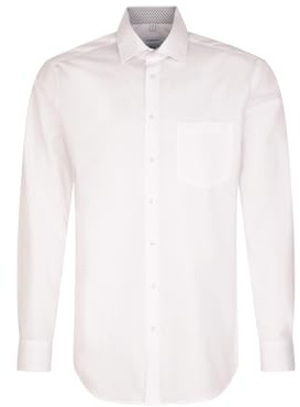 Seidensticker Men's Business Shirt - Regular fit - Non-Iron - Kent Collar - Long Sleeve - 100% Cotton