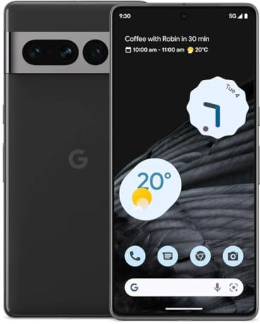 Google Pixel 7 Pro Android 5G Unlocked Smartphone with Phone/Wide Angle Lens and 24-Hour Battery, 256GB, Obsidian