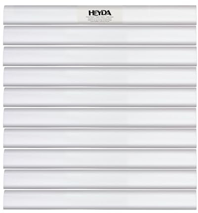 CREATIV DISCOUNT Krepp-Papier farbfest, 50 x 250 cm, 32 g/qm, 10 Rollen, Weiß