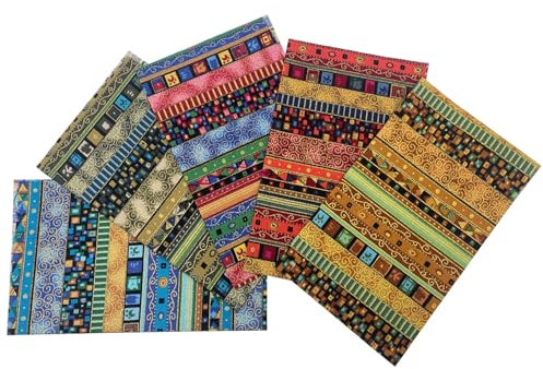 Jukway 5 Stück Baumwollstoff Meterware 20 x 25 cm Patchwork Stoffe zum Nähen Quilten DIY Dekoration Basteln Handwerken, Reine Baumwolle Stoff Bedruckte Mustern Stoffpakete (20 x 25 cm)