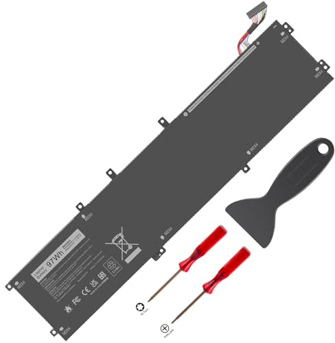 ASUNCELL 11.4V/97Wh 6GTPY Batterie d'ordinateur Portable pour Dell XPS 15 9550 9560 9570, Dell Precision 5510 5520 5530 M5510 M5520, 6GTPY 5041C 05041C 5D910 5XJ28 GPMO3 P56F002 P56F001 P56F