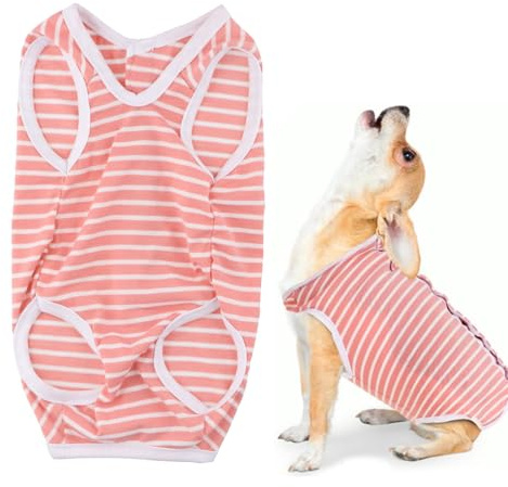 Dokeno Hundebody Nach Op - Anti-Lecken Onesie für Hunde und Katzen - Erholungsanzug Alternative zum E-Halsband (S)