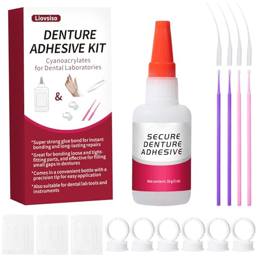 Dental Lab Instant Bonding Dental Glue, Gel (1oz), Quick Adhesive, Experience a Secure Bond that Lasts from Days to Weeks