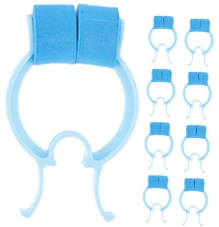 NULYLU Pinzas Nariz de Espuma Azul, 10 Unidades, Corrección Nasal y Entrenamiento de Respiración Pulmonar, Adecuadas para Natación y Mejora Respiratoria Diaria