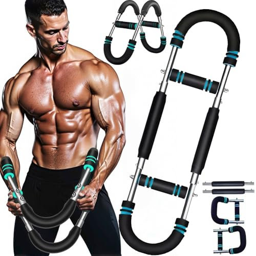 Shaker Twister Arm Trainer, 66-110Ib Strength Training Equipment for Men, Chest Exerciser, Portable Forearm Trainer, Home Gym Fitness Equipment for Full Body Workout, Bicep & Back Muscle Training Tool