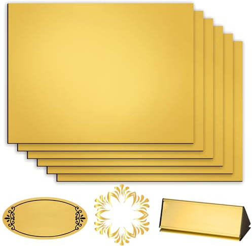 Plaque Acrylique pour Gravure Laser, 6 Pièces 30x20 cm 1,3 mm Feuille Acrylique Couleur Feuilles de Plastique ABS Panneau Plastique Opaque pour Découpe Laser, Plaques en Plastique à Graver Bicouche