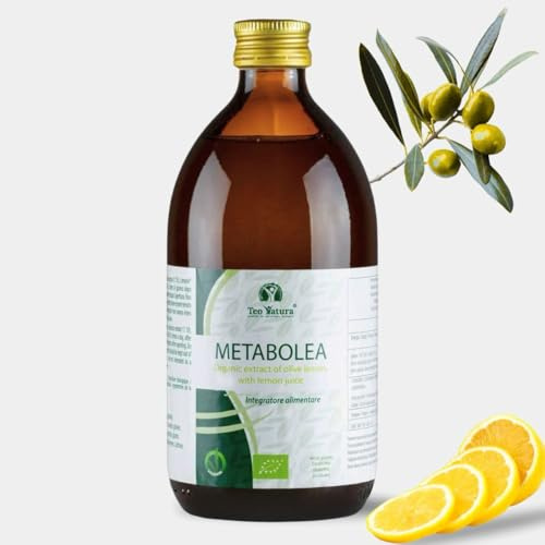 TeoNatura - Metabolea - Suplemento Herbal - Jugo de Hojas de Olivo con Limón - 500ml