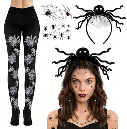 Spindelnät diadem, halloween kostym spindel tillbehör damer, hårband spindel med ögon, pannband för häxor kostym, för karneval halloween cosplay spindlar tillbehör temafest