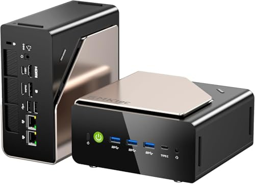 GMKtec EVO-T1 Mini PC AI Ultra 9 285H (up to 5.4GHz) 64GB DDR5 (32GB*2) 2TB PCIe 4.0 SSD Gaming Mini Computer, 3X M.2 Expansion Slots, Oculink, Quad Screen 8K Display