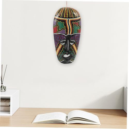 HIAKDOFT Máscara Africana Decorativa de Madera Talla Artesanal Adorno de Pared de Aleatorio para Decoración y de