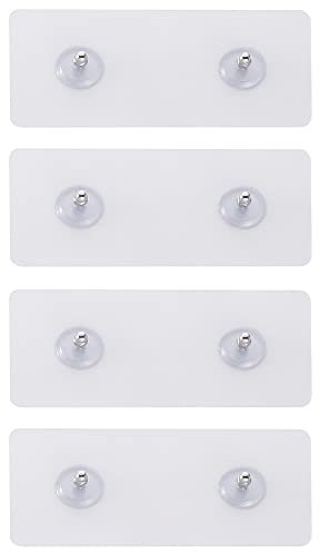 GERUIKE Adesiva Senza Foratura Adesivo Accessori Bagno per Mensola Doccia Angolare Montaggio a Parete Pad Adesivi Trasparenti in Nanomateriale di Ricambio 4 Pezzi