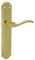 Amig - Juego de Manillas de Placa - Ideal para Puertas de Paso de Interior con Manivela Cómoda, Elegante y Atemporal - Zamak - Color Dorado - 248 x 44 mm