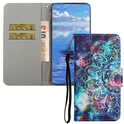 QIWEIQING Compatible avec Coque pour Huawei P Smart Z, Flip Étui Portefeuille avec Fonction Stand Etui en Cuir PU Premium Housse pour Huawei P Smart Z Starry Mandala XC5