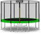 Baunsal® Trampolin Outdoor Ø 366 cm (EXD) hellgrün als Komplettset mit Federabdeckung, Sprungmatte, Netz und Leiter - Gartentrampolin Spielzeug für Kinder