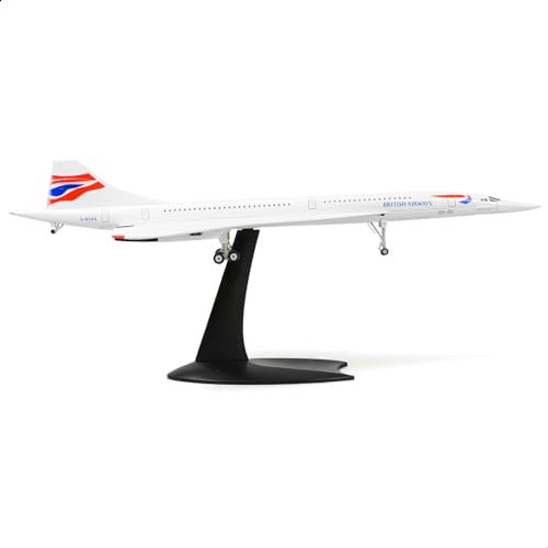 NUOTIE 1/200 Concorde Airplane Model Diecast Metal Aircraft Model Kit Simulation Display Aircraft Model Two Versions Available for Display Collections or Gift (British Airways)