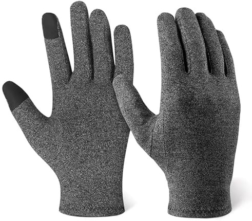 Full Compression Gloves with Touch Screen Finger | Full Finger Glove Rheumatoid Arthritis Hand Support for Women Men |Soft Cotton Comfortable Arthritis Wrist Support for Pain Relief, Carpal Tunnel (S)