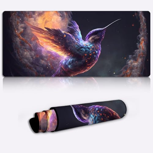 SIBREA Extended Gaming Mouse Pad Extra Large Water Resistant Mice Mat with Non-Slip Base for PC Computer Laptop Creator Bird 15.7x35.4inch