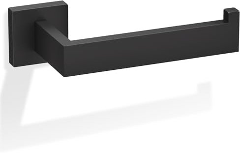HITSLAM Toilet Roll Holder Wall Mounted Toilet Paper Holder Matte Black for Bathroom SUS 304 Stainless Steel Rustproof Waterproof Rotateproof Toilet Tissue Holder Square