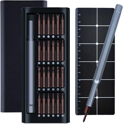 BAKESHU Feinmechaniker Schraubendreher Set, Mini Werkzeug Set,Torx Schraubendreher Set Klein, Uhrmacher、Brillen Reparaturset.Reparatur für iphone, ipad, Macbook, Switch, PS, Xbox, Laptop, PC (26 in 1)