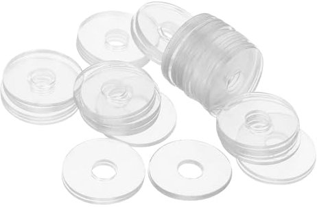 FUNOMOCYA 50piezas Juntas Transparentes Arandelas De Vinilo Para Tornillos Arandelas De Fijación De Tornillos Para Manijas De Ducha Accesorio Hogar Sellado