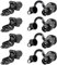 GOMETY 4 Stück 3 Polig Stecker und Steckdose, 3Polig 12V Traktor Stecker Steckdose 12V, 3 Polig Anhänger Stecker Steckdose Nach DIN 9680, Wasserdicht Stecker Steckdose für Anhänger PKW KFZ LKW RV (4)