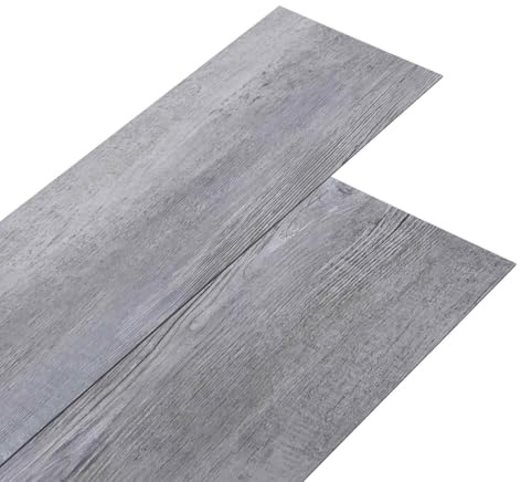 Mangloder - Tablones autoadhesivos de PVC de 30,5 x 61 cm, 28 unidades, para suelos de madera mate gris, aspecto laminado de vinilo para parqué, baldosa, pasillo, cocina, baño y pasillo