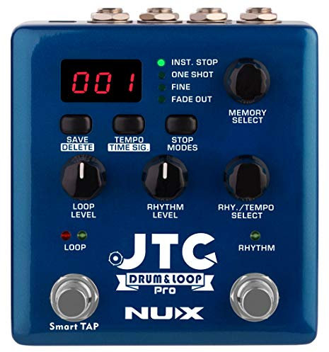 NUX JTC PRO Drum Loop PRO Dual Switch Looper Pedal 6 Stunden Aufnahmezeit 24 Bit und 44,1 kHz Abtastrate