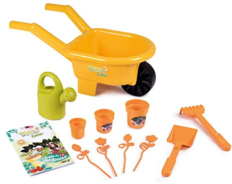 Smoby - Silence ça Pousse - Brouette Garnie - Accessoires de Jardinage + Livret Explicatif Inclus - Dès 3 Ans - 870305