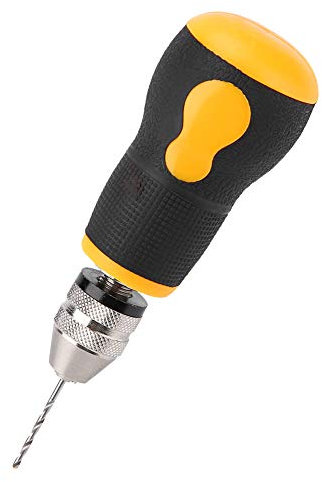 A sixx Trapano a Mano Piccolo, Trapano a Mano Mini, Leggero Antiscivolo ad Alta precisione da 90 mm per Foratura in Legno Foratura plastica