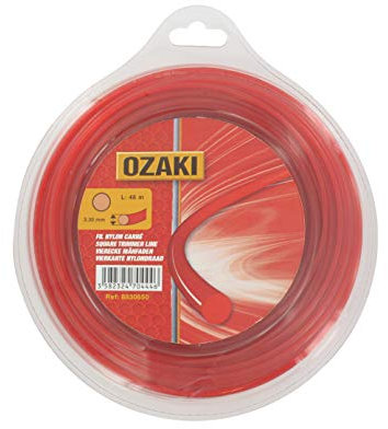 OZAKI - Bobine Fil Nylon Carré - Longueur 215m - Ø 1,60mm - Matières Vierges - Haute Durabilité - Excellente Tenue À L'Œillet