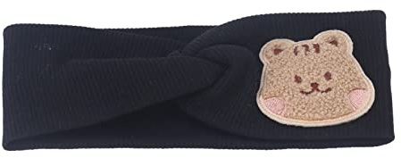 Newborn Headbands, Baby Headbands, Protection, Animal Pattern, Soft Cotton, Beautiful, Super Stretchy for Home Use (Black)