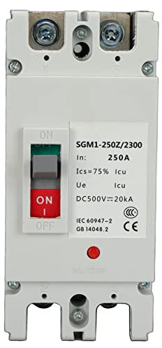 Jadeshay Interruttore Fotovoltaico dc 2P Interruttore Isolatore Miniaturizzato DC Interruttore Batteria Solare Protezione Isolatore per PV Anlage 250A 500V