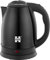 Herzberg HG5011-BK, Elektrischer Wasserkocher 1,8L Edelstahl Kabellos Schwarz, Leistung 1500W, 360° Basis, Automatische Abschaltung, Außenfüllstandsanzeige, Partikelfilter, Leuchtanzeige EIN/AUS