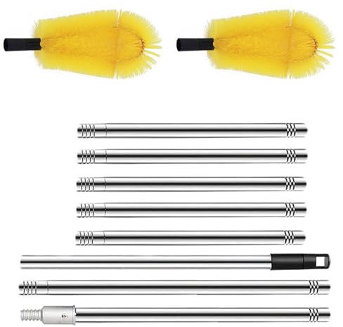 Strumenti telescopici per la pulizia delle grondaie, pulitori per grondaie da terra,Pulitore per grondaie con testina flessibile per pulizia - Pulizia a lunga durata delle grondaie per sporco, foglie,