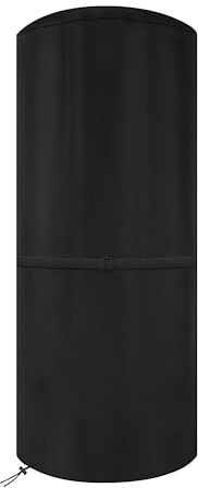 Dokon Patio Heater Covers Waterproof Gas Garden Heater Cover Windproof Anti-UV Heavy Duty Oxford Fabric Outdoor Punch Bag Cover, Boxing Bag Covers, Round (50x50x120cm) - Black