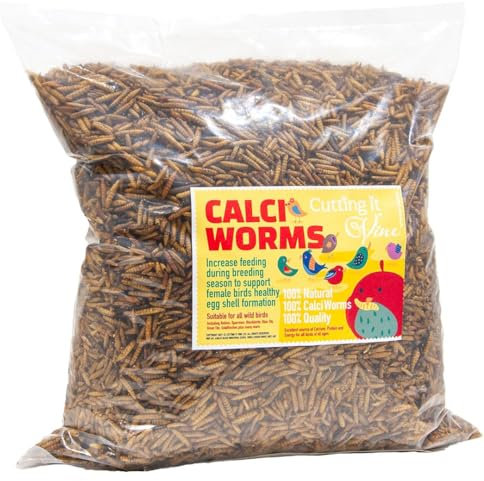 Dried Calciworms for garden birds, Calci worms for wild birds (5L refill bag - 800g) Bird food