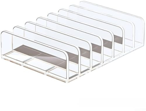 Caja de almacenamiento de DVD, soporte organizador de CD acrílico transparente con capacidad para entre 7 y 14 cajas de CD y elegante estante de almacenamiento para colecciones de música o medios