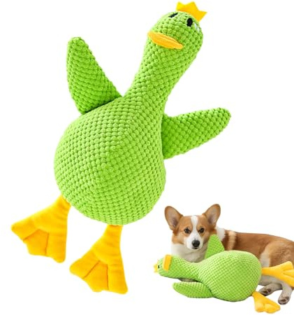 Mppchhn Calming Duck - Quacking Sound Dogs Ducks Toy - Game Squeaky Interactive Pillow for Sleep Aid Quiet Time Crate Time Travel Puppy Teething Separation Stress Indoor Play