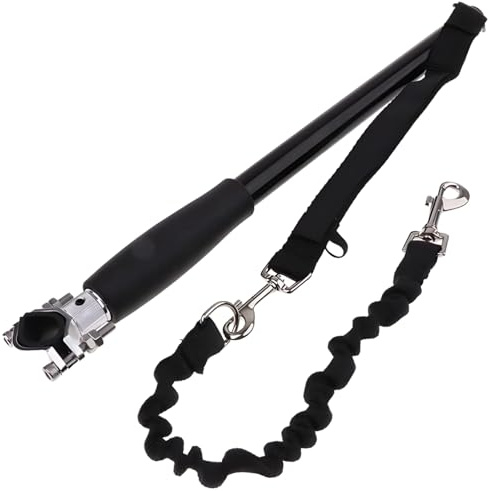 Guinzaglio per bicicletta per cani, con asta in acciaio inox, guinzaglio da jogging a mani libere, guinzaglio elastico, facile da installare, guida sicura per cani