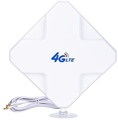 4G LTE Antena TS9 Connector, 35dbi Alto Ganancia Amplificador de Señal Exterior para WiFi Router Banda Ancha Móvil (TS9)