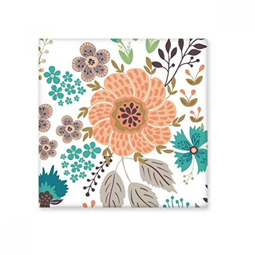 DIYthinker Sun Orange Flower Plant Paint Glossy Ceramic Tile Bathroom Kitchen Wall Stone Decoration Craft Gift