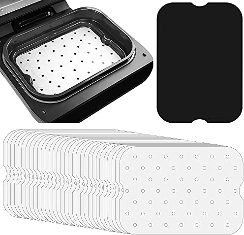 INFRAOVENS Air Fryer Parchment Paper Liners for Ninja Foodi XL Smart FG551 6-in-1 Indoor Grill, Ninja Foodi Accessories, Air Fryer Liners and Reusable Heat Resistant Mat, Air Fryer Liners Disposable