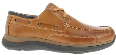 Propét Men's Pomeroy Boat Shoes, Tan, 9.5 Medium US
