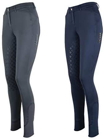 Lazura - Winter Kinder Reithose Silikon Vollbesatz Greta Graphite 140