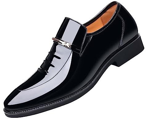 Men's Shoes Leather Casual Fashion Business Classic Formal Oxford Shoes Brogue Patent Leather Mens Dress Shoes Wide Fit Lace-Ups Monk Formal Slip-On Wingtip Dress Shoes Brogues Derby Suit Shoes